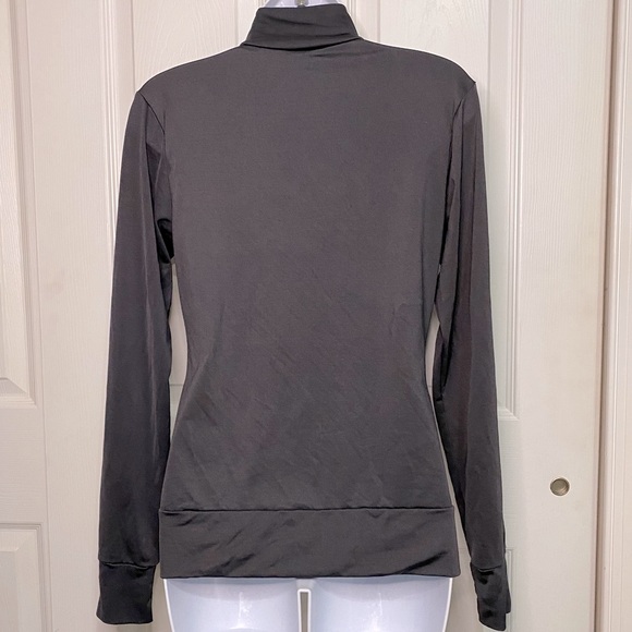 Ruched Front Gray Track Jacket - Picture 3 of 4